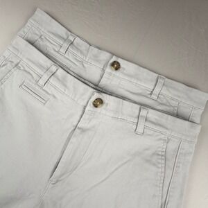Johnnie-O Mulligan Shorts Mens 30 Stone Grey Flat Front Golf Casual StretcH